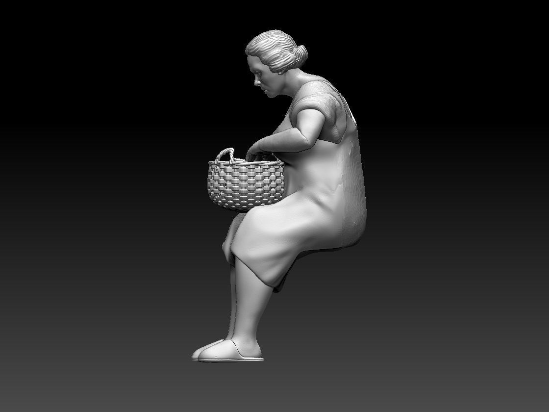 woman 3D print model_73