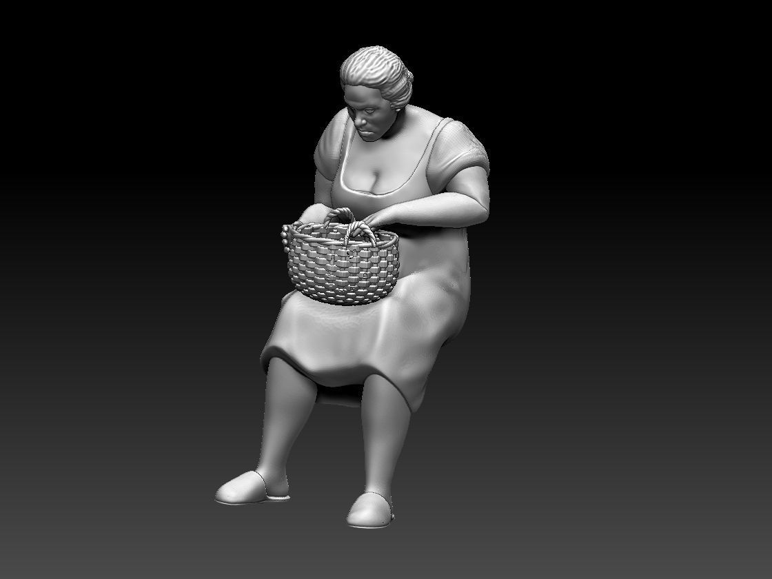 woman 3D print model_54