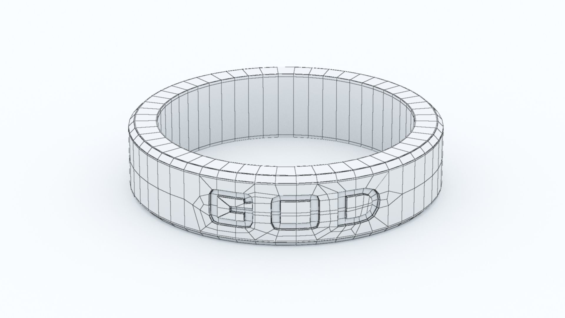 God Ring Red 3D print model_10