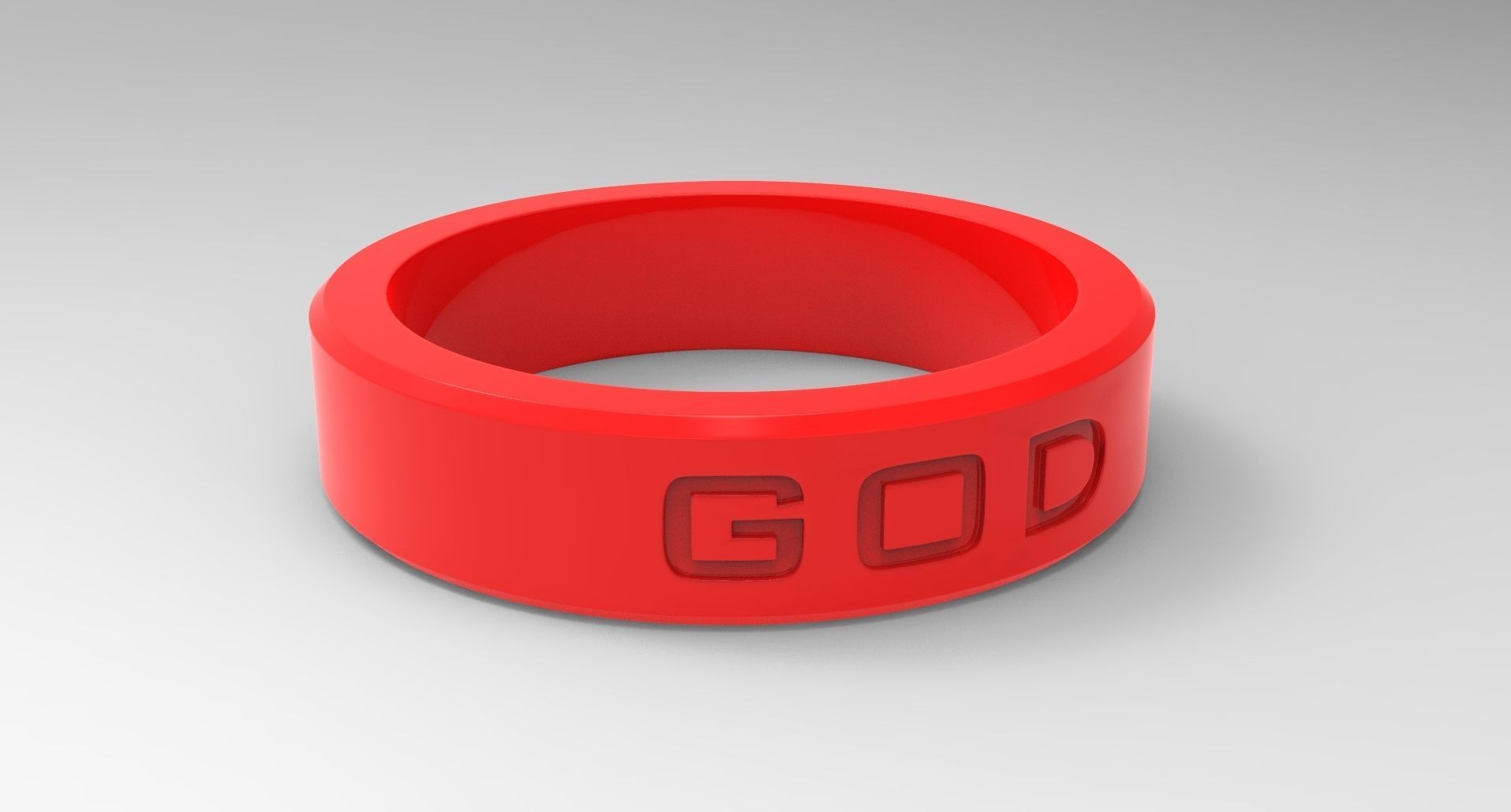God Ring Red 3D print model_3