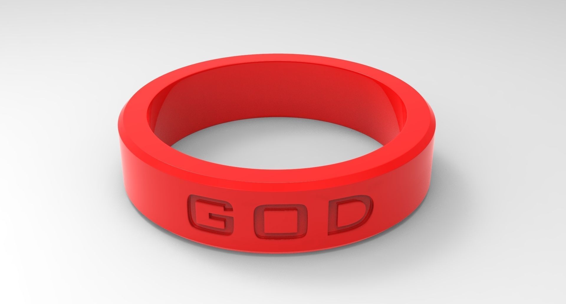 God Ring Red 3D print model_1