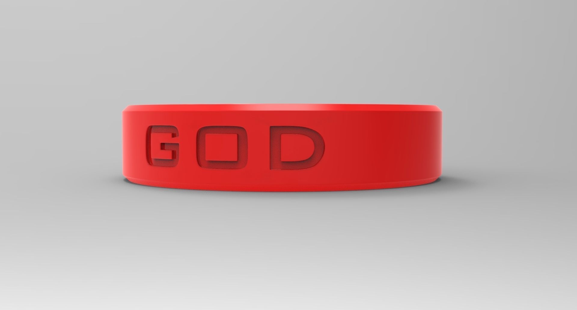 God Ring Red 3D print model_2