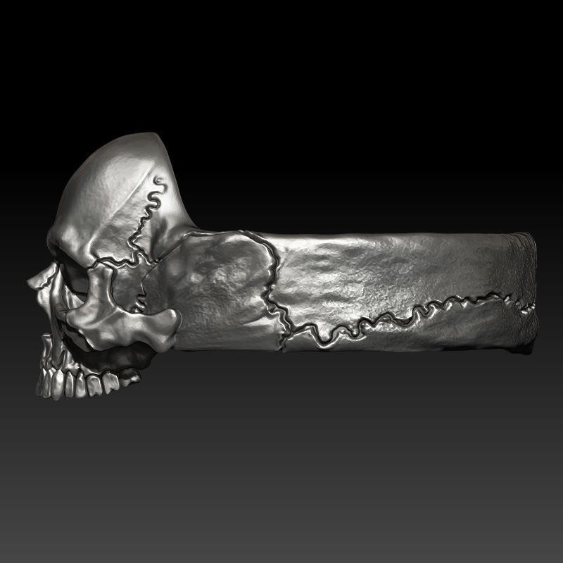skull ring  3D print model_14