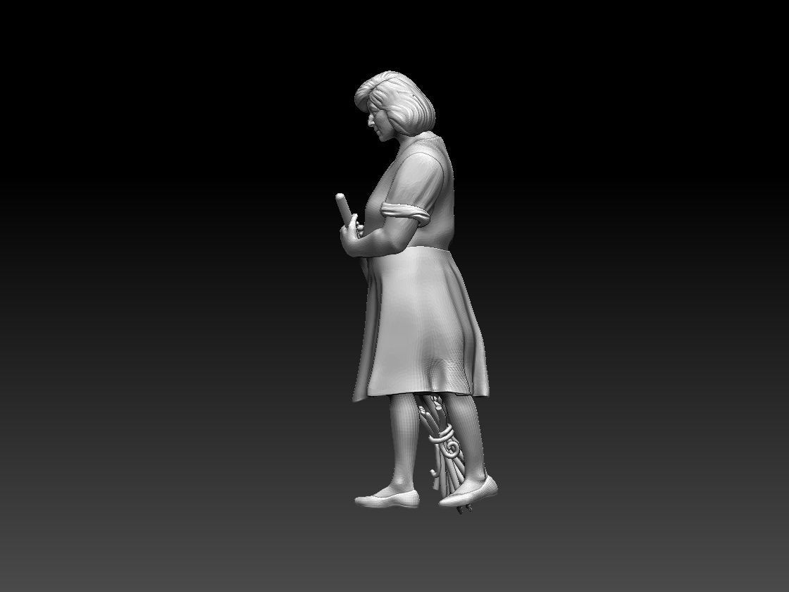 woman with prosthetic leg 3D print model_25
