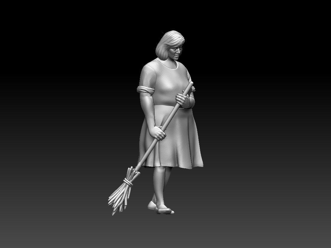 woman with prosthetic leg 3D print model_67