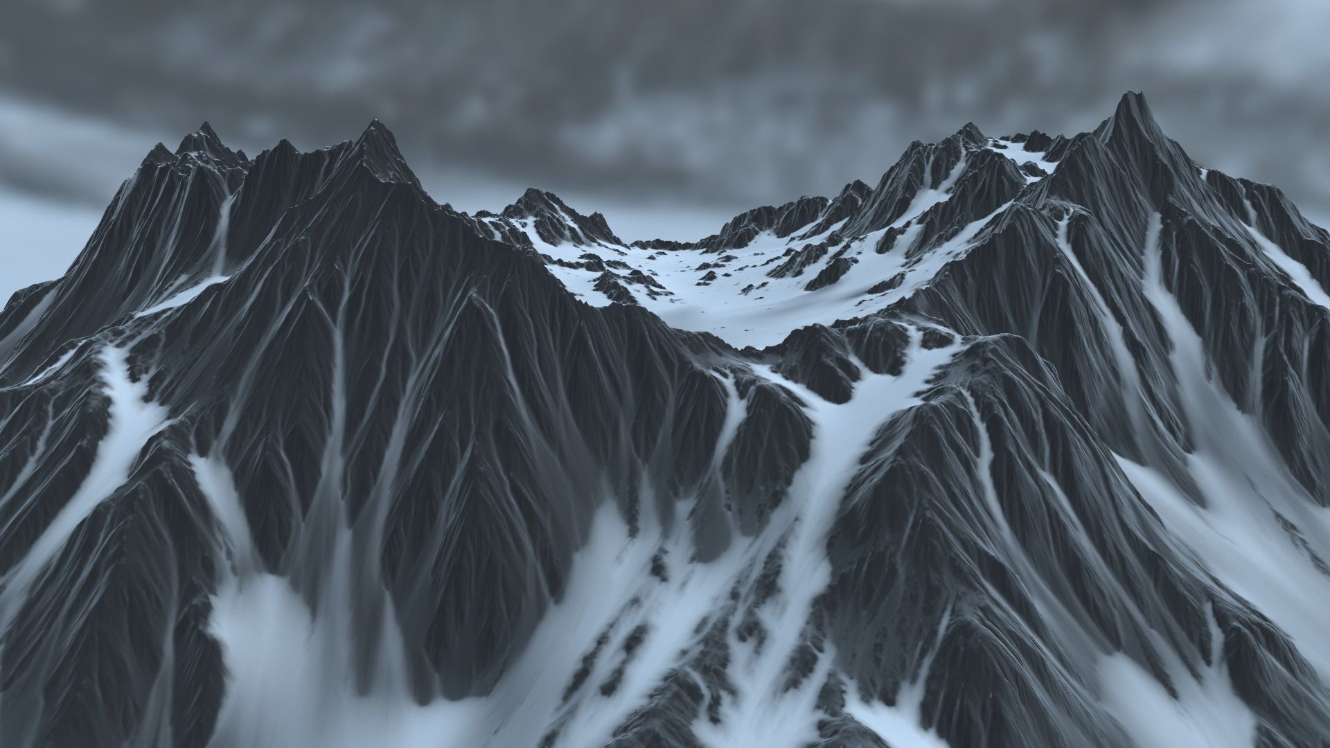 volkano snow 3D model_2