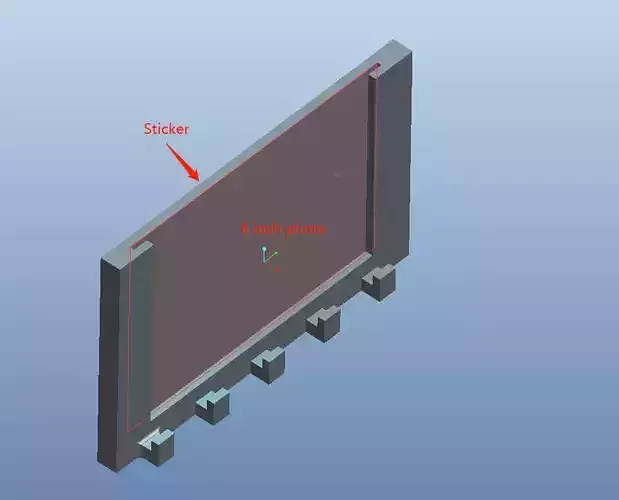 6 inch photo frame 3D print model