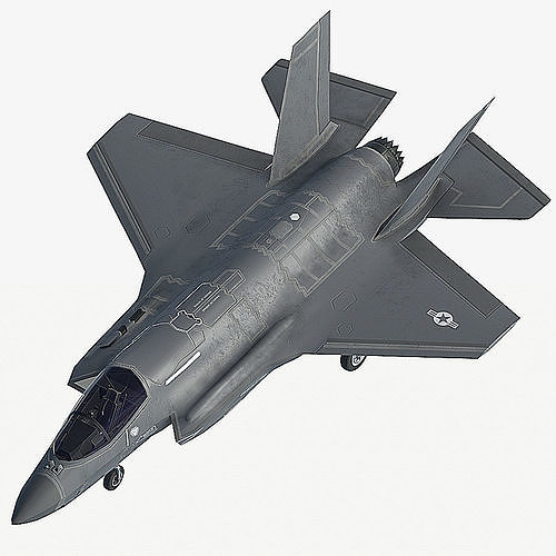F35B fighter Low-poly 3D model