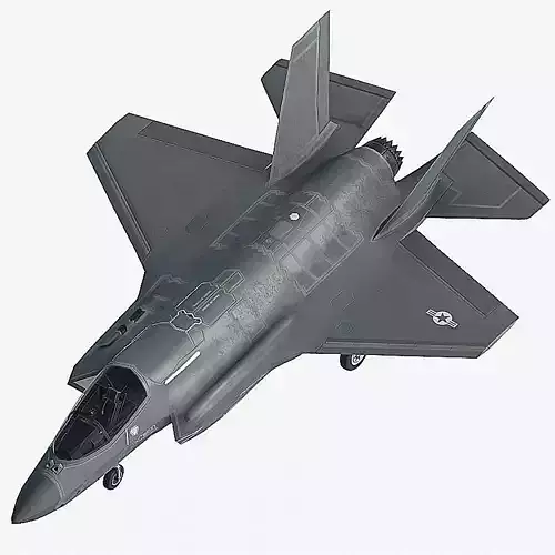 F35B fighter Low-poly 3D model