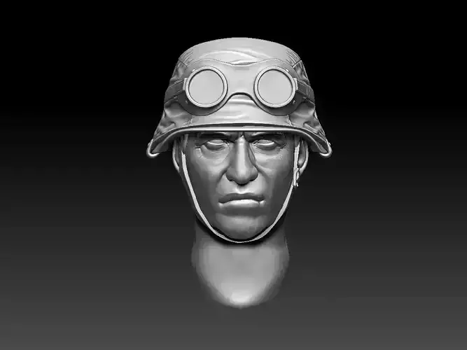 helmet soldier wearing and goggles