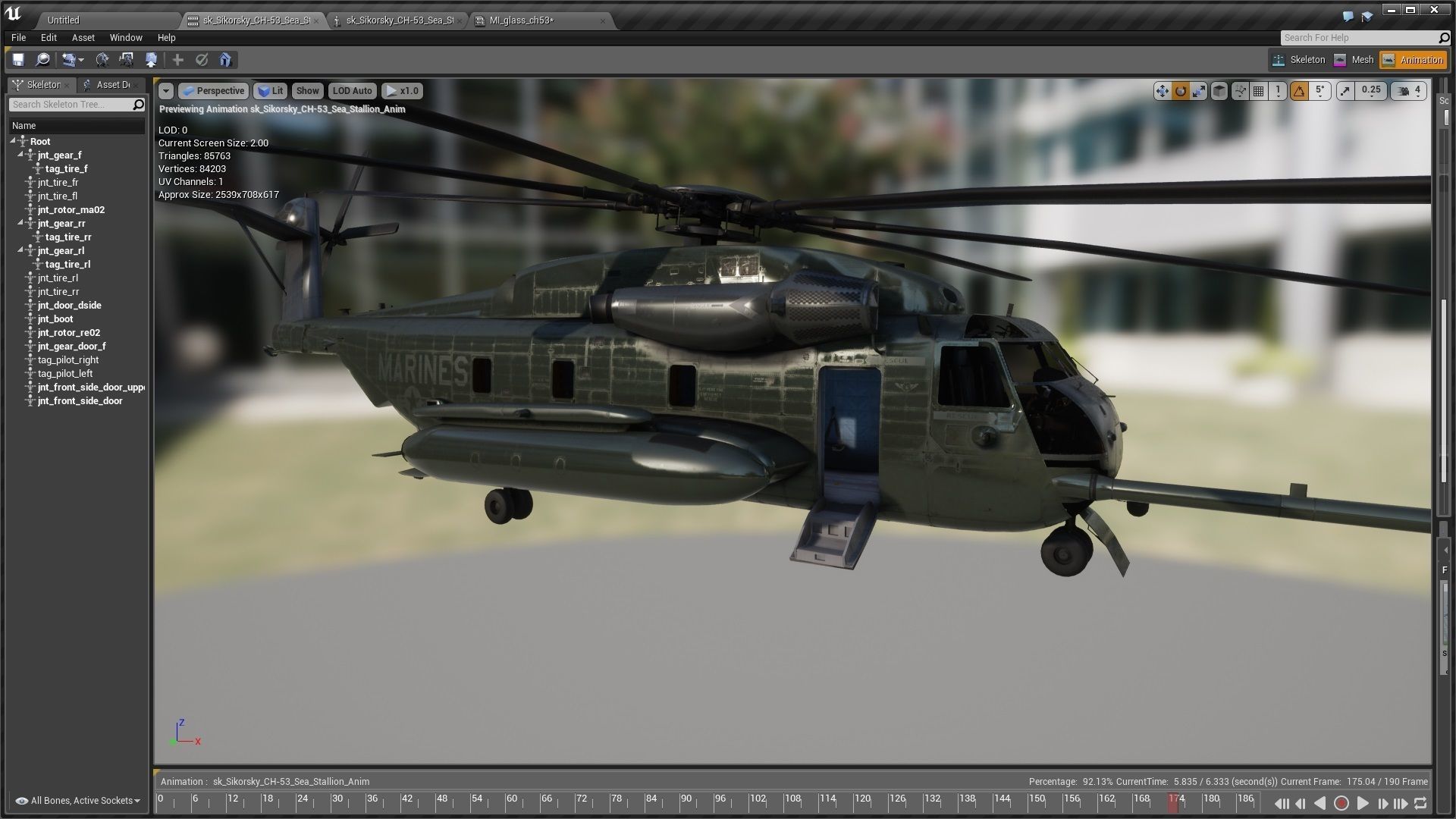 Sikorsky CH 53 Sea Stallion Helicopter Low-poly 3D model_16