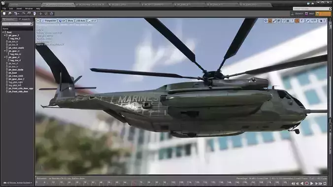 Sikorsky CH 53 Sea Stallion Helicopter Low-poly 3D model