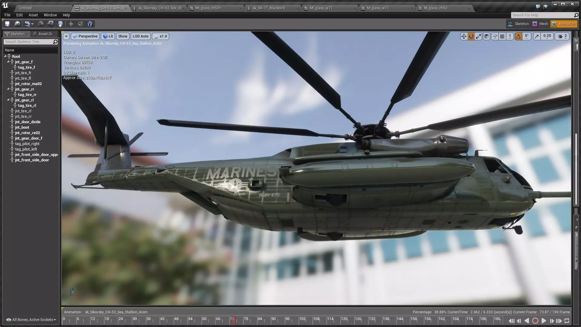 Sikorsky CH 53 Sea Stallion Helicopter Low-poly 3D model_0