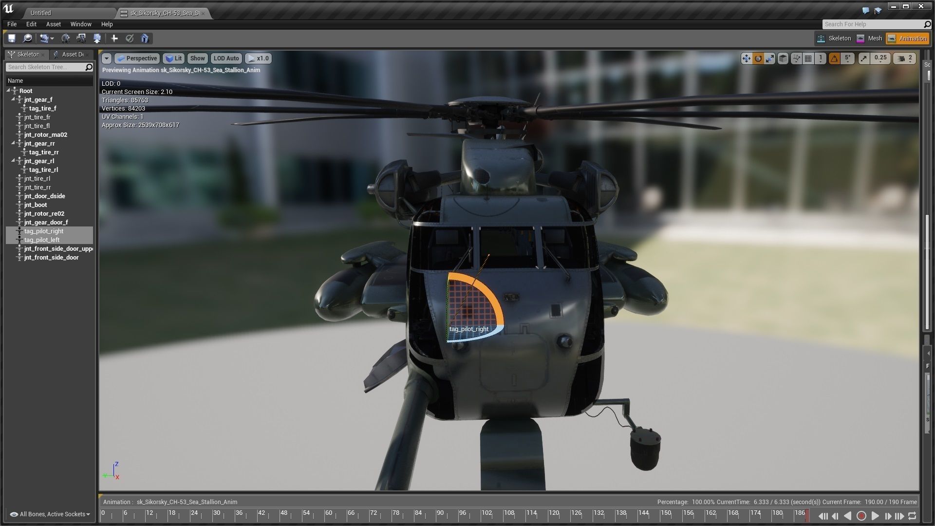 Sikorsky CH 53 Sea Stallion Helicopter Low-poly 3D model_9