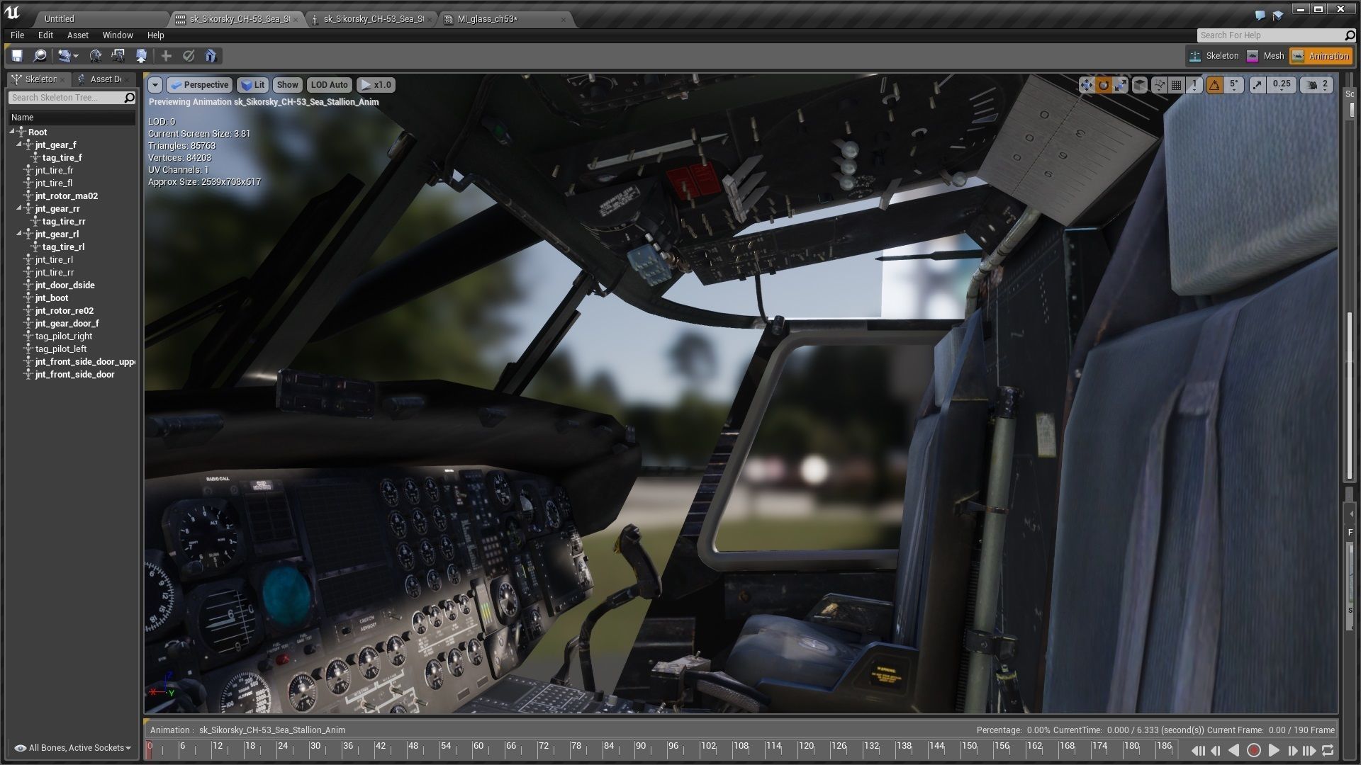 Sikorsky CH 53 Sea Stallion Helicopter Low-poly 3D model_5