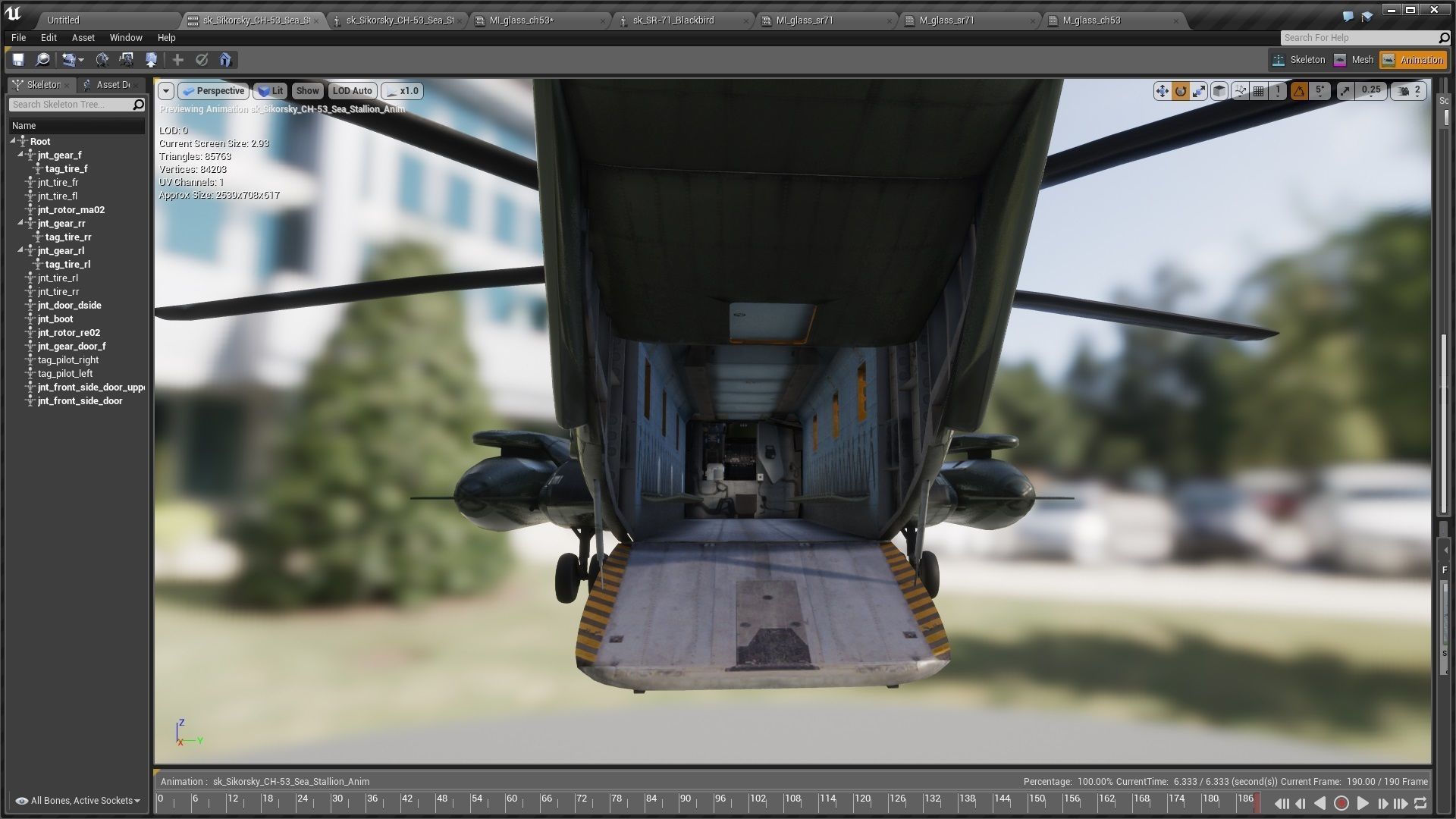 Sikorsky CH 53 Sea Stallion Helicopter Low-poly 3D model_7