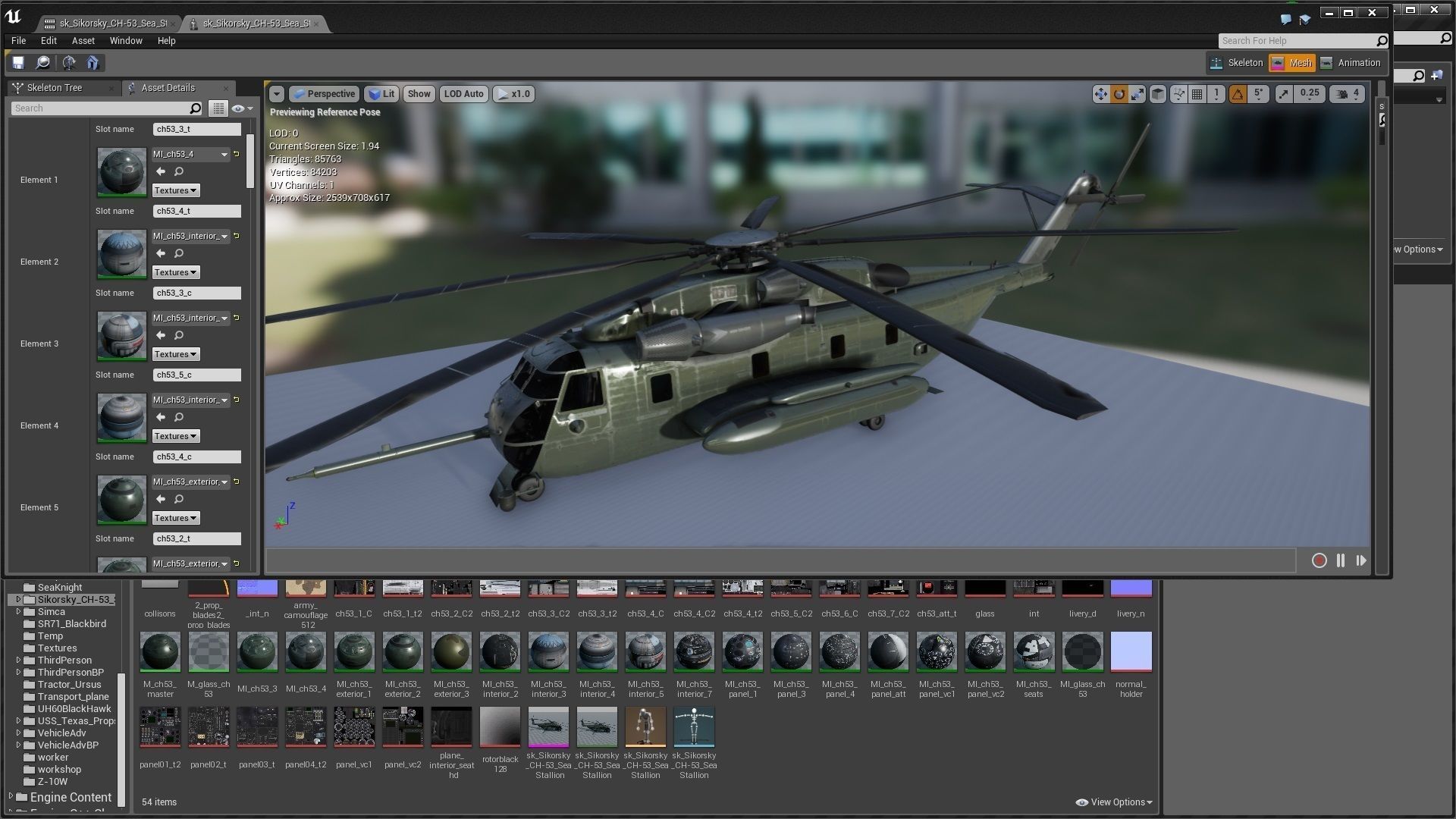 Sikorsky CH 53 Sea Stallion Helicopter Low-poly 3D model_10