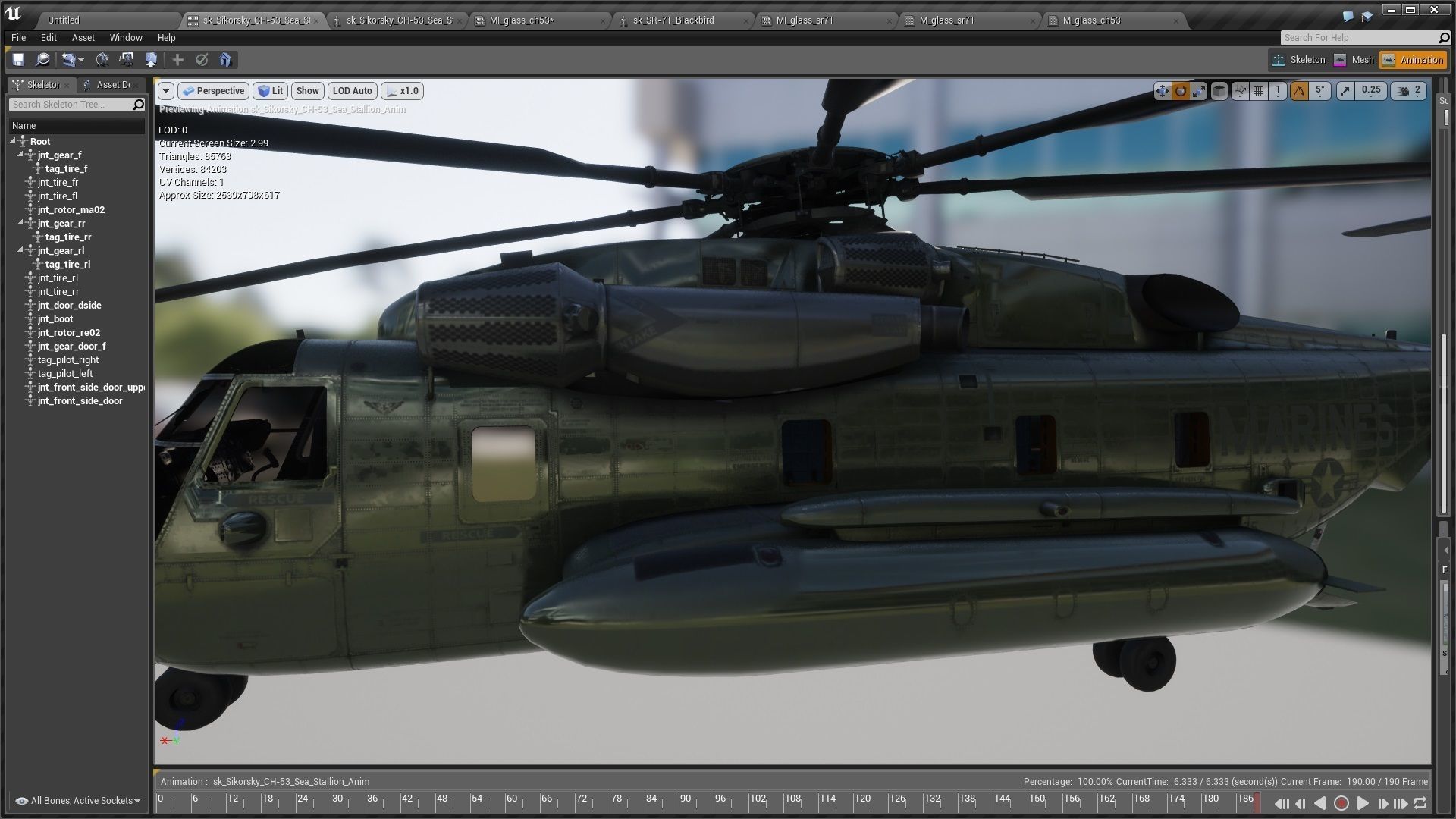 Sikorsky CH 53 Sea Stallion Helicopter Low-poly 3D model_6