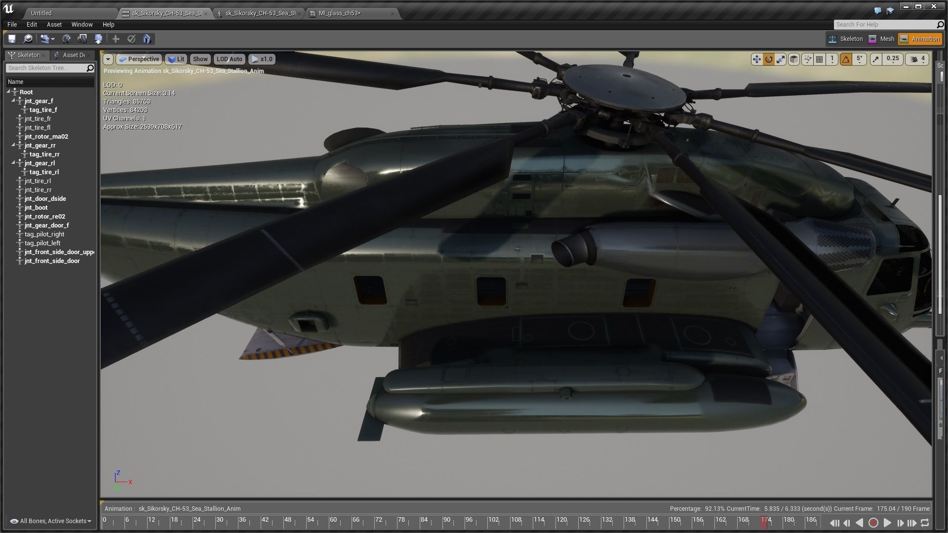 Sikorsky CH 53 Sea Stallion Helicopter Low-poly 3D model_17