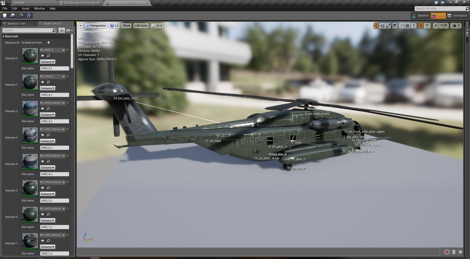 Sikorsky CH 53 Sea Stallion Helicopter Low-poly 3D model_14