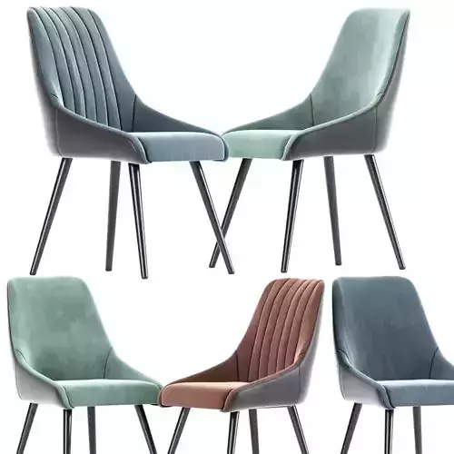 Velvet Upholstered Side Chair