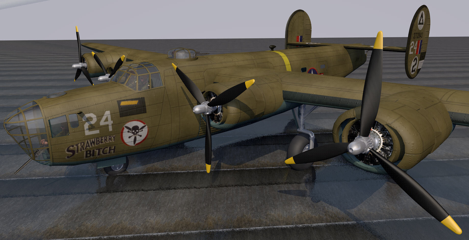 Consolidated B-24D Liberator 3D model_7