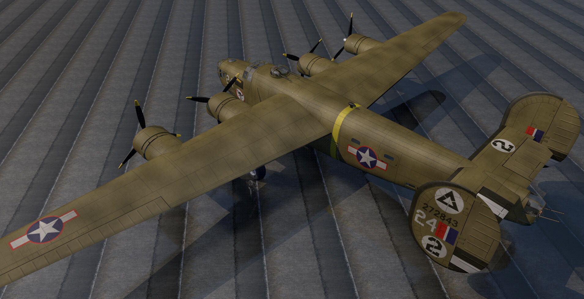 Consolidated B-24D Liberator 3D model_1