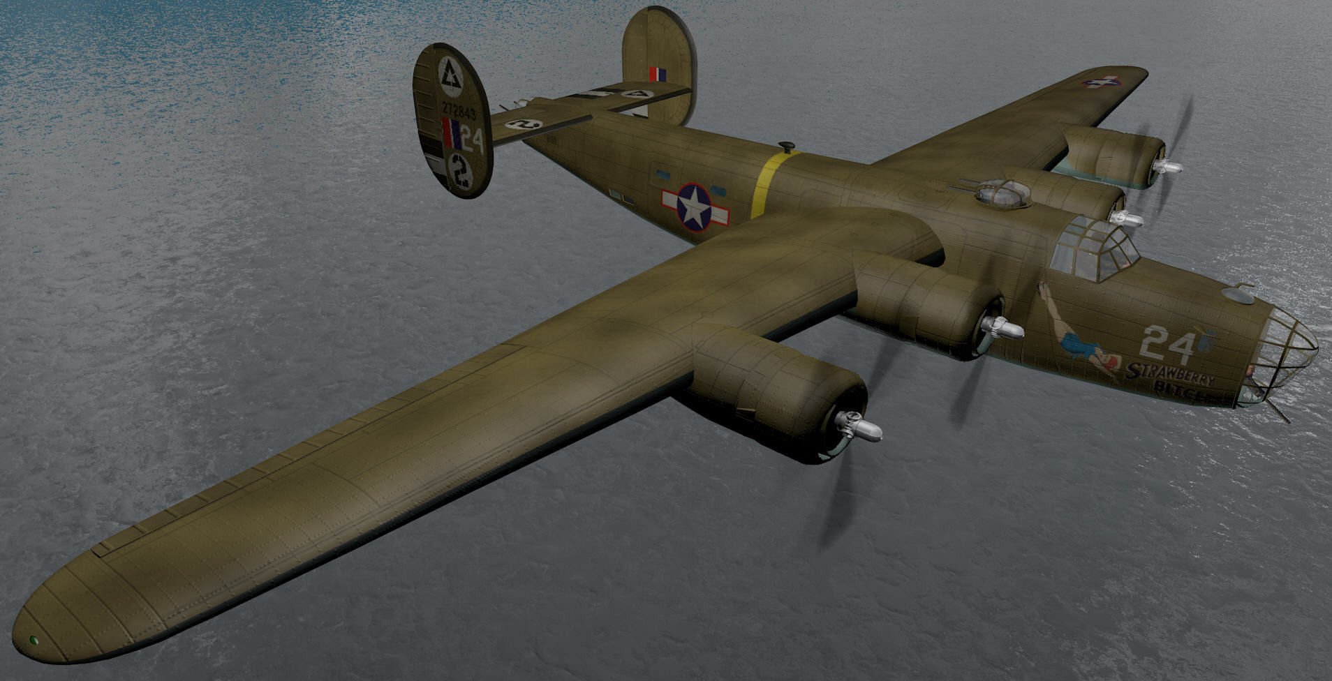 Consolidated B-24D Liberator 3D model_8