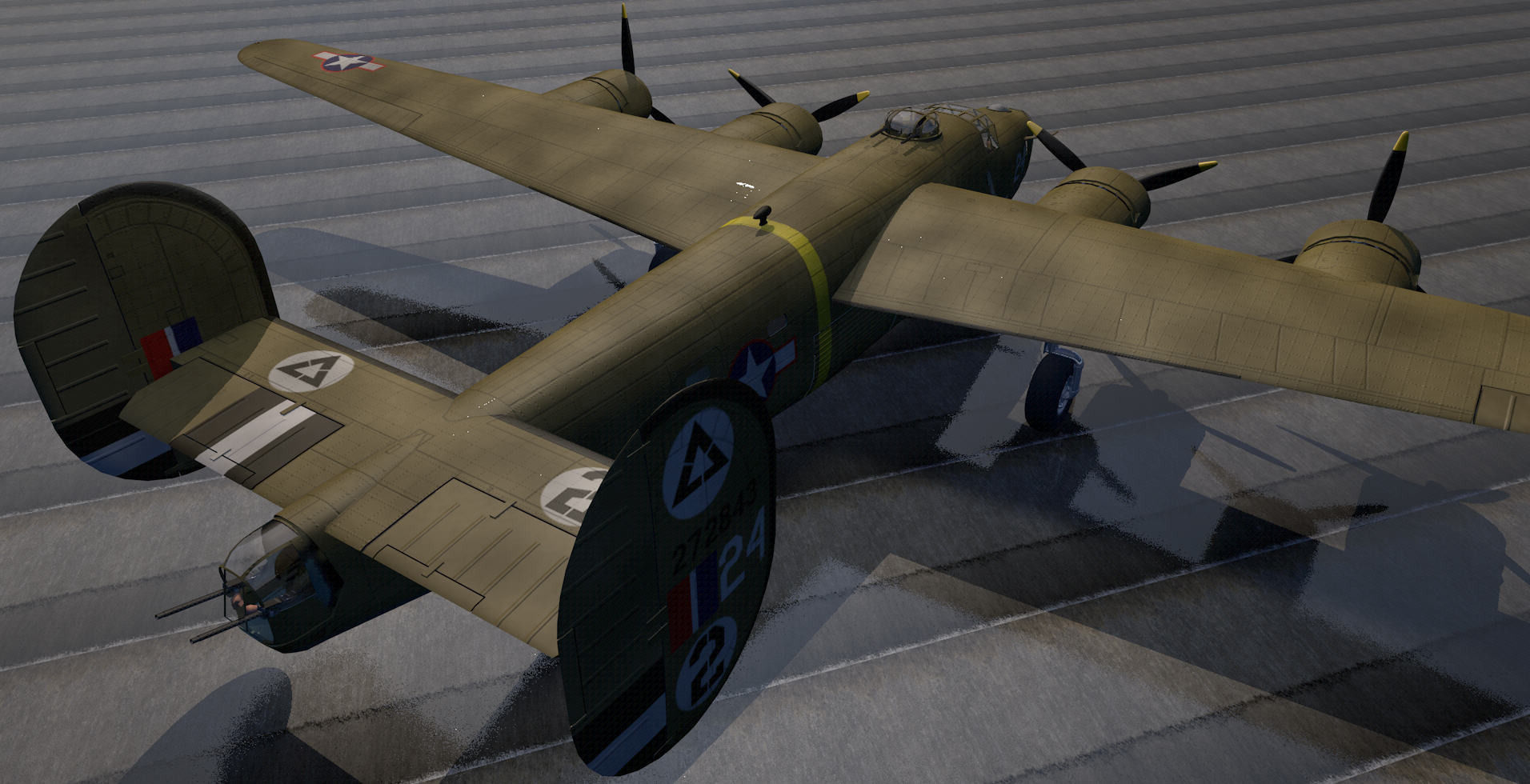 Consolidated B-24D Liberator 3D model_4