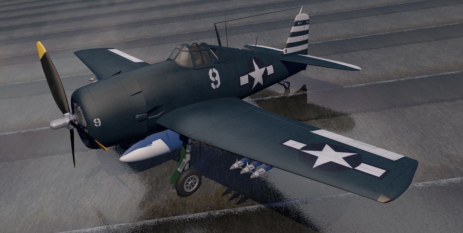 Grumman F6F-3 Hellcat 3D model_1