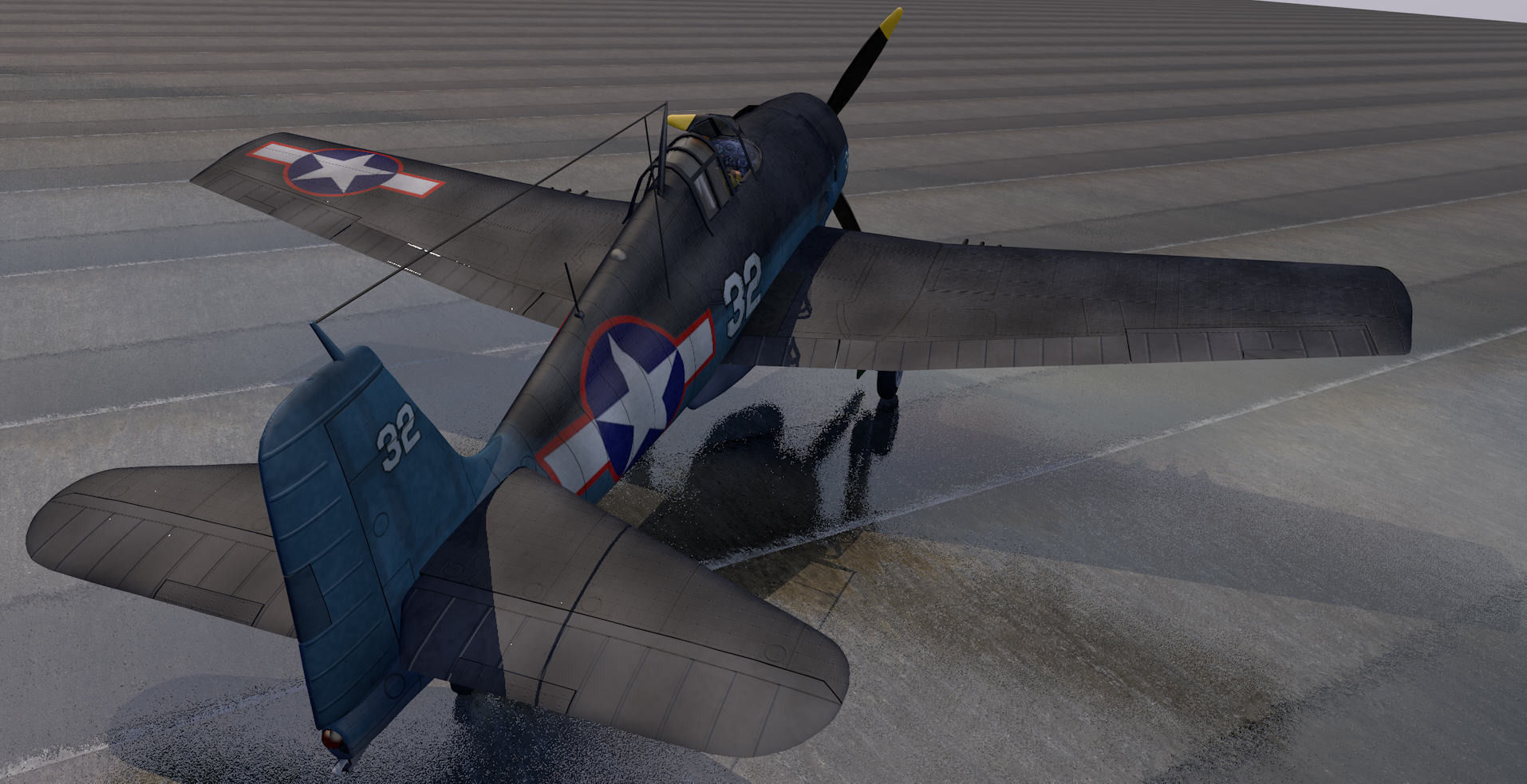 Grumman F6F-3 Hellcat 3D model_8