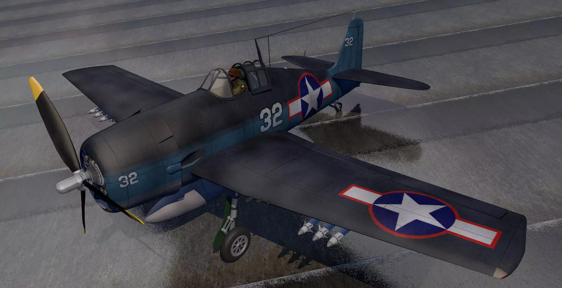 Grumman F6F-3 Hellcat 3D model_0