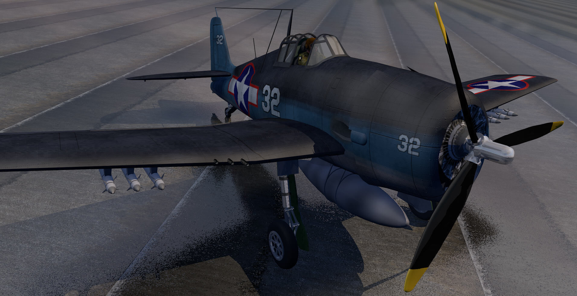 Grumman F6F-3 Hellcat 3D model_6