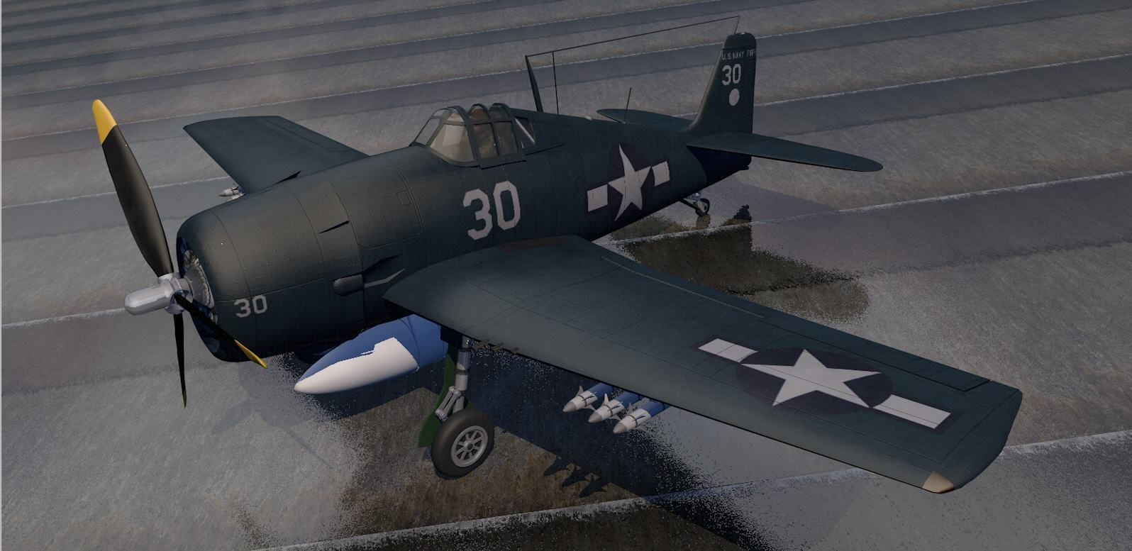 Grumman F6F-3 Hellcat 3D model_2
