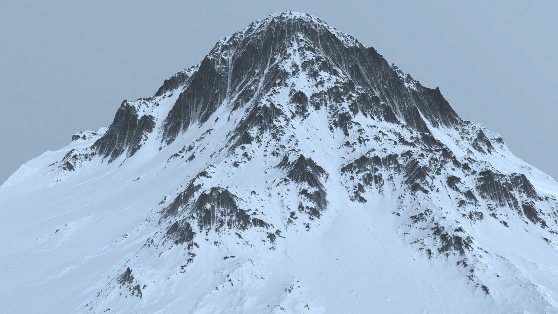 snow mountain 3D model_1