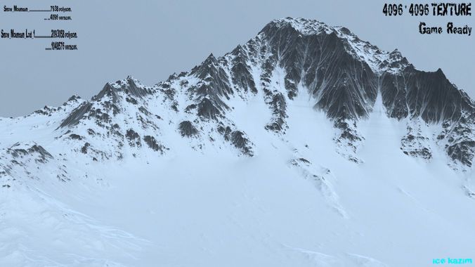 snow mountain 3D model