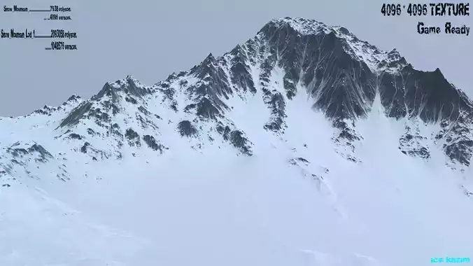 snow mountain 3D model