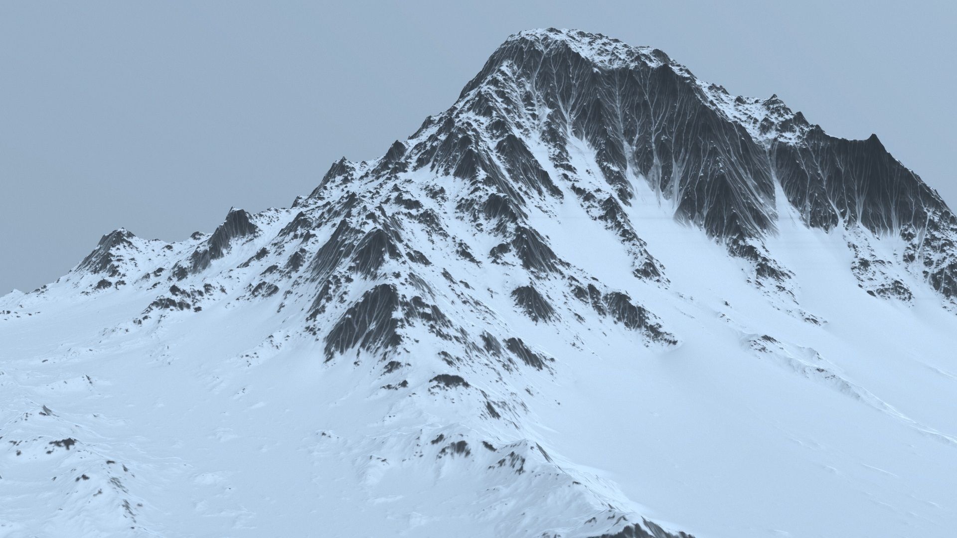 snow mountain 3D model_4