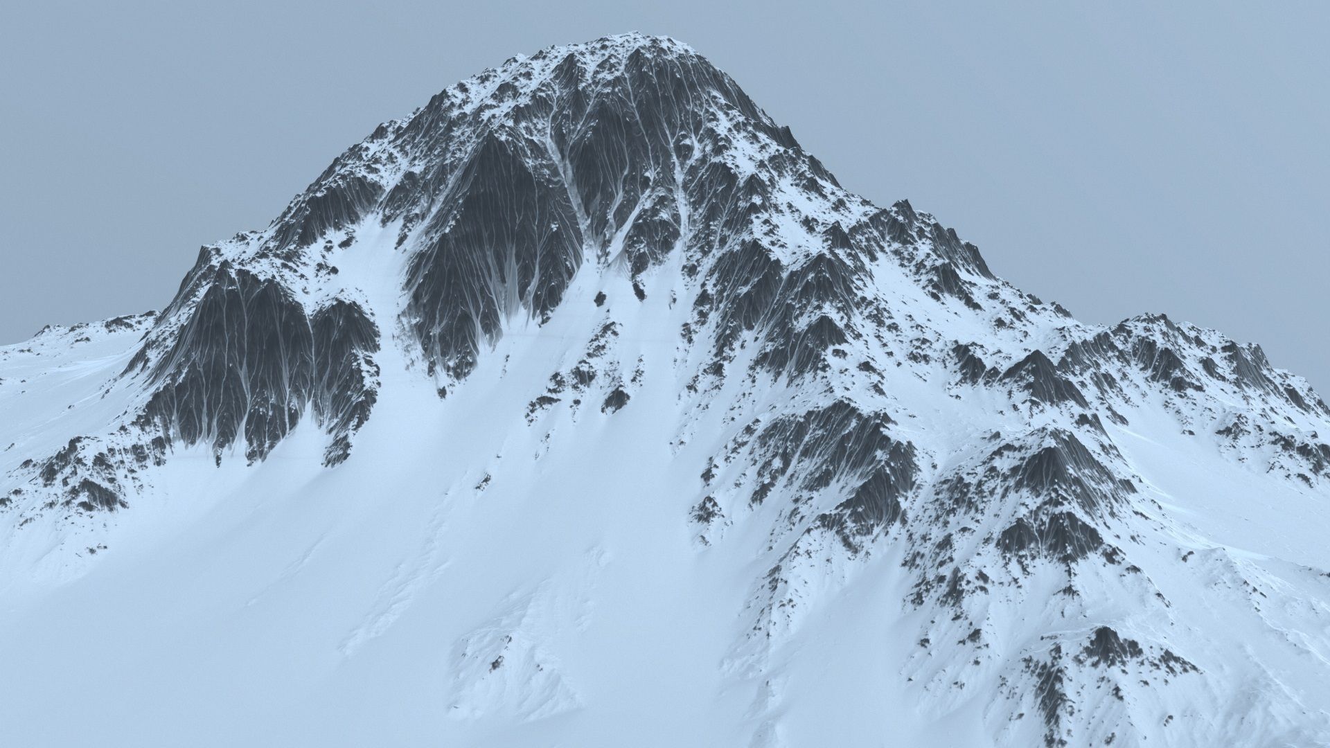 snow mountain 3D model_3