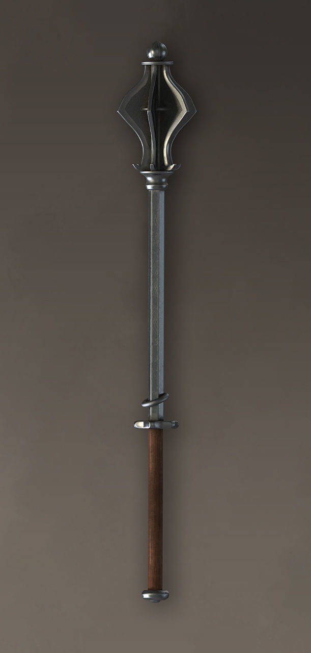 Flanged Mace 3D model_3