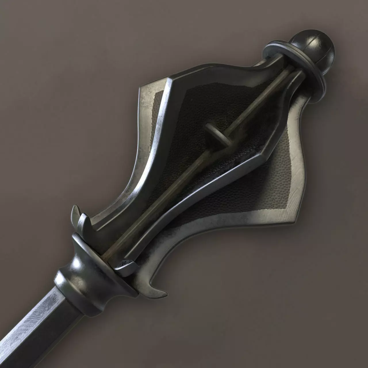 Flanged Mace 3D model_0