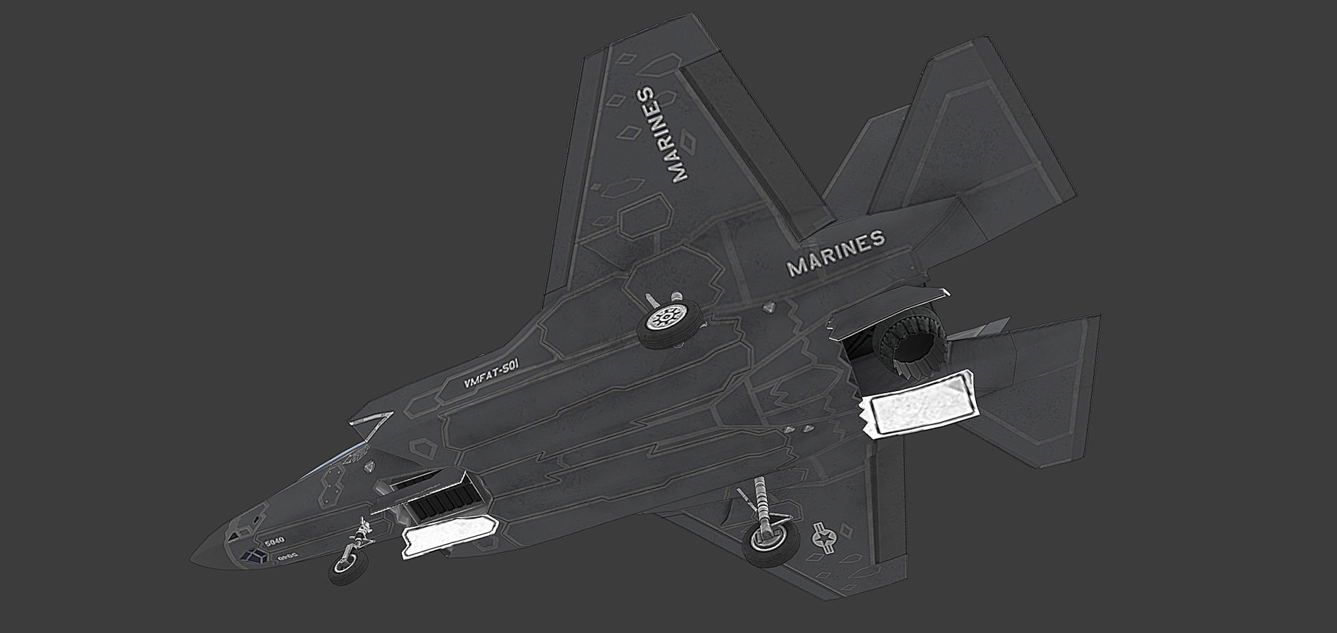 F35 B Lightning Low-poly 3D model_3