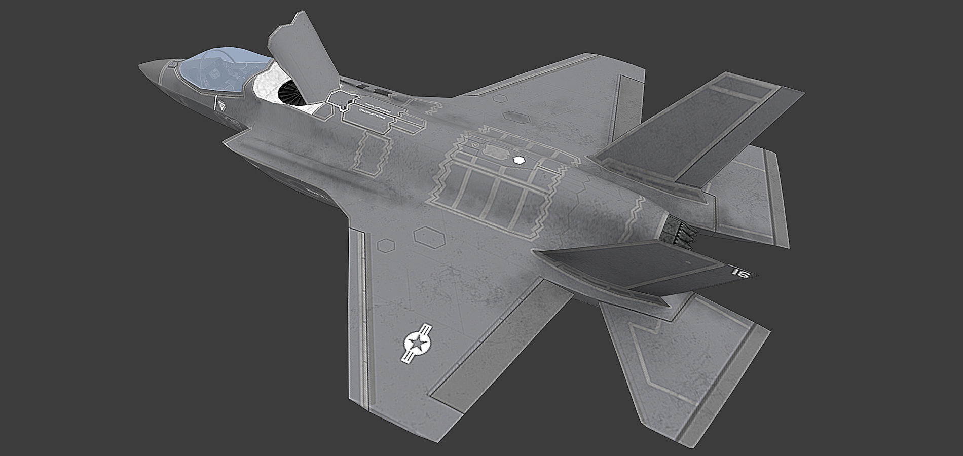 F35 B Lightning Low-poly 3D model_2