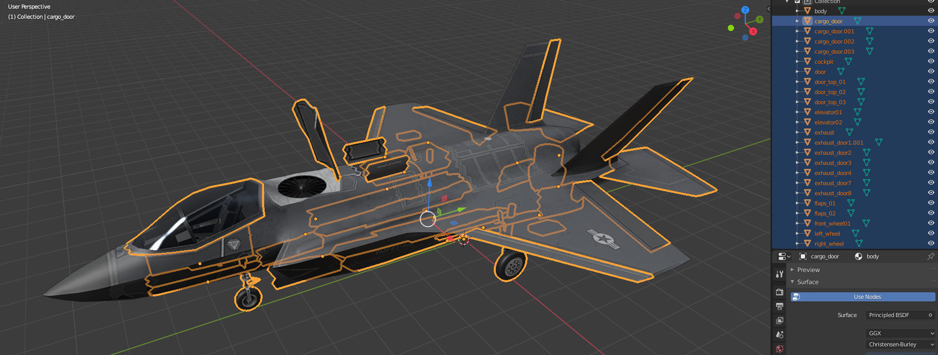 F35 B Lightning Low-poly 3D model_10