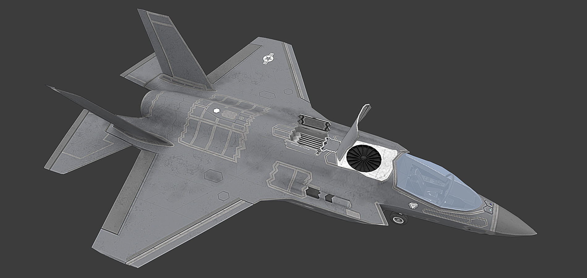F35 B Lightning Low-poly 3D model_4