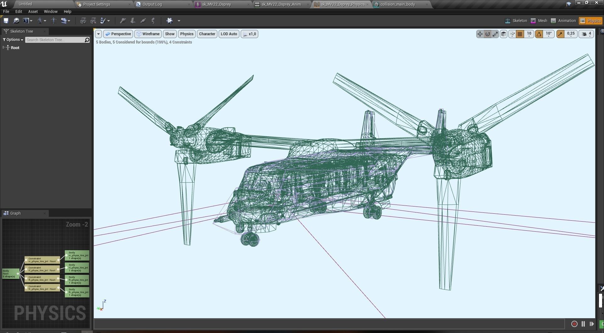 V22 Osprey Tiltrotor Helicopter Low-poly 3D model_8
