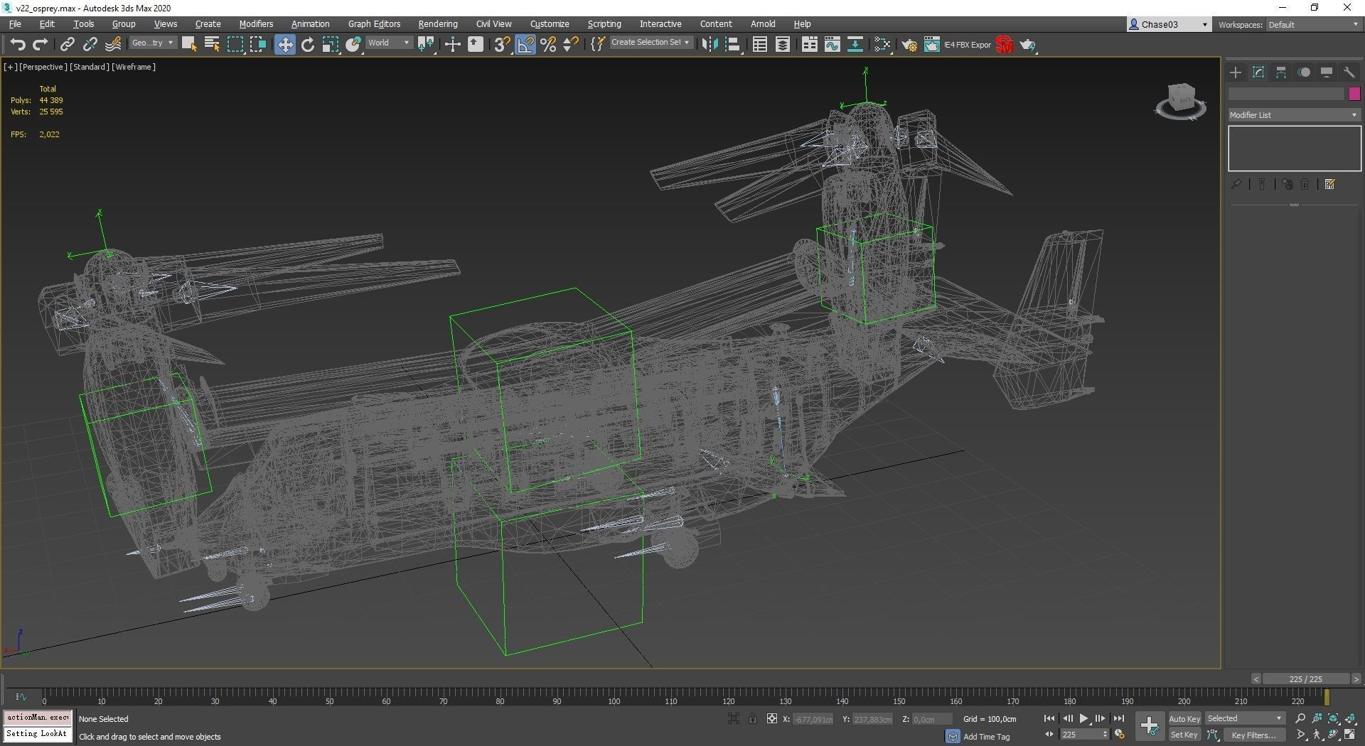 V22 Osprey Tiltrotor Helicopter Low-poly 3D model_21