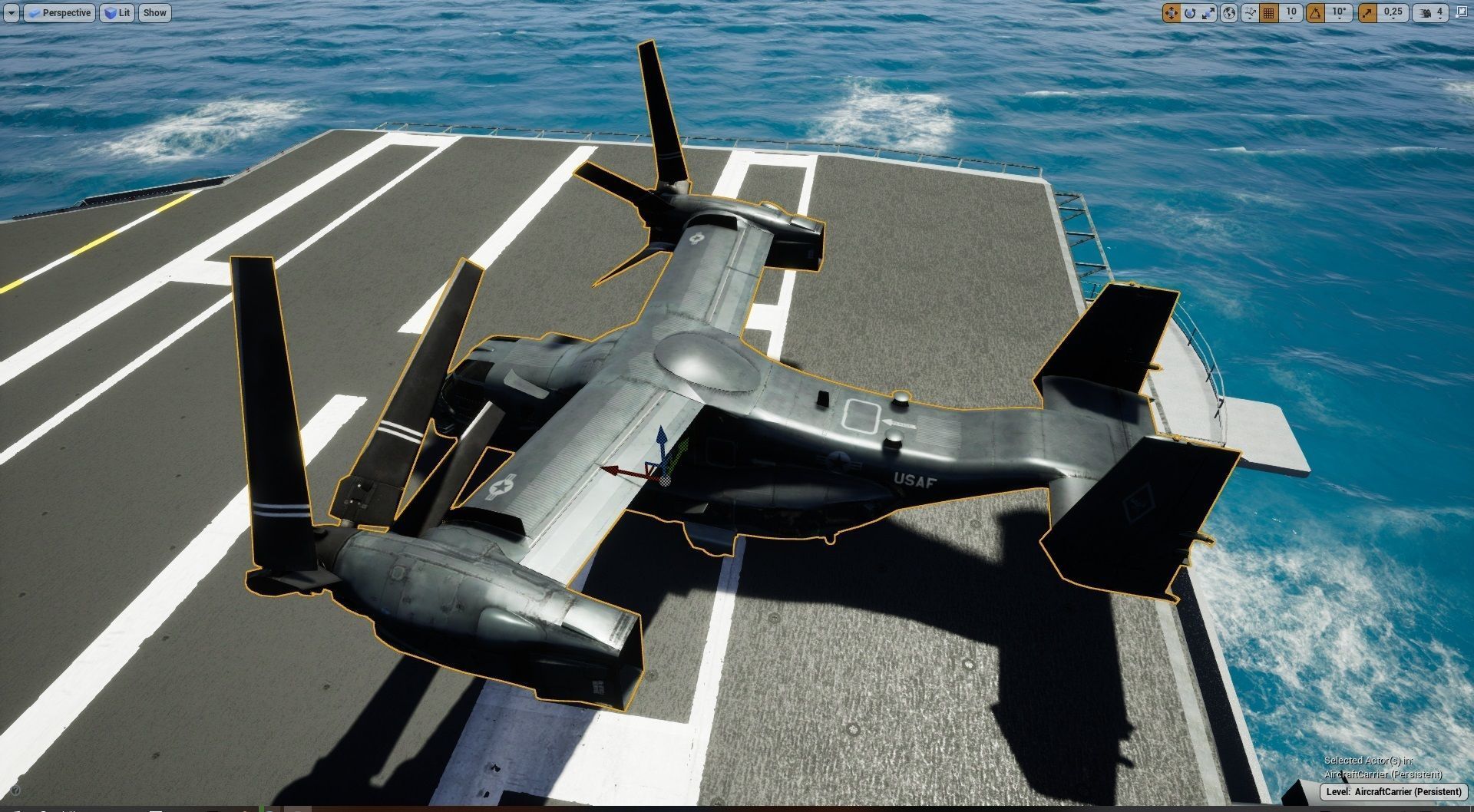 V22 Osprey Tiltrotor Helicopter Low-poly 3D model_18