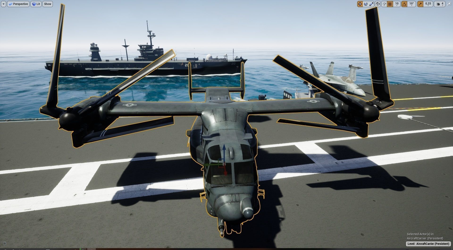 V22 Osprey Tiltrotor Helicopter Low-poly 3D model_20