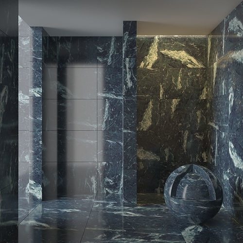 Marble wall 190 3D model